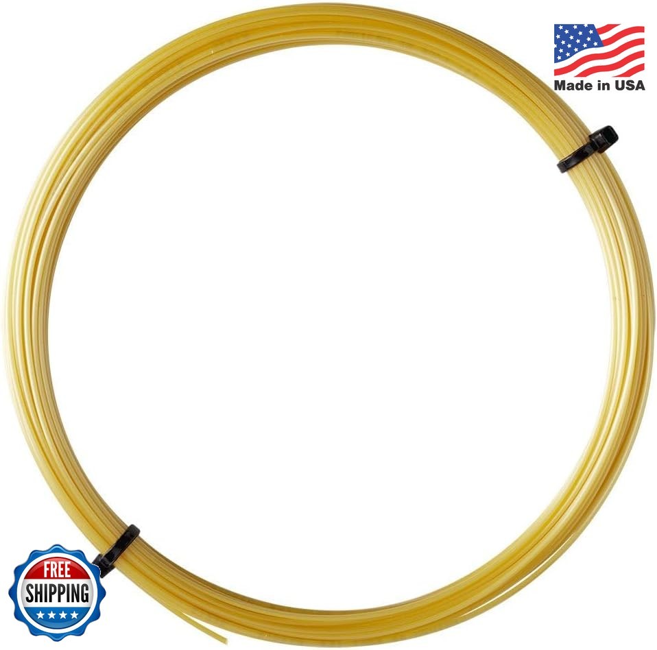 Luxilon 4G Rough 125 Tennis String Set Gold Spin Control Textured