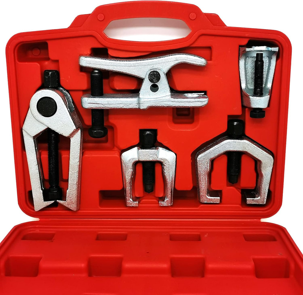 5Pcs Front End Service Tool 5-In-1 Ball Joint Separator, Pitman Arm Puller, Tie