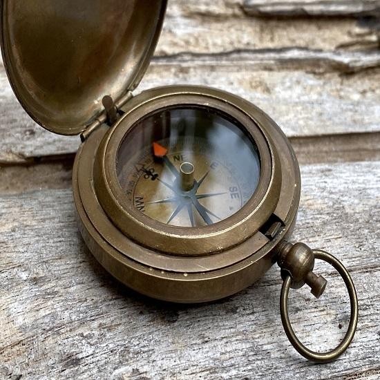 Brass Pocket Compass Handmade Compass Brass