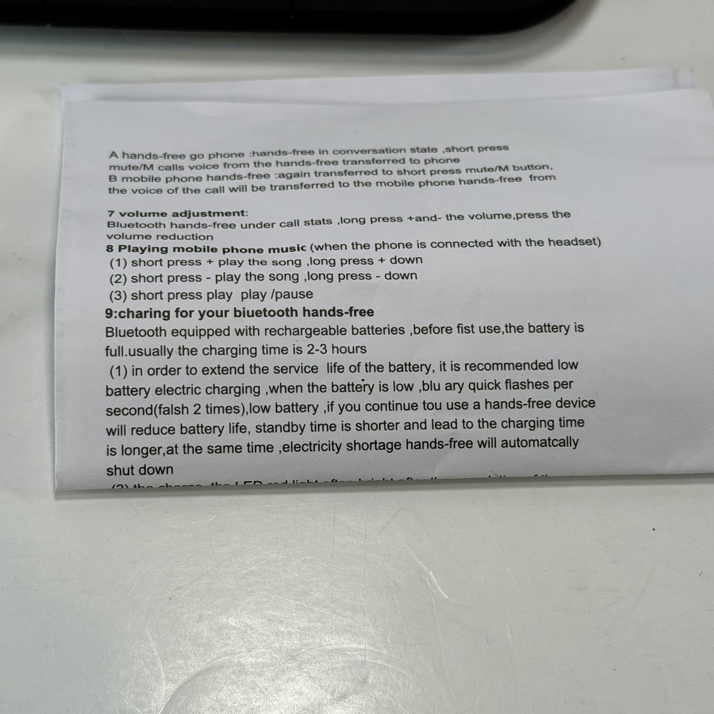 Bluetooth 4.1 Handsfree Car Kit Sun Visor Speakerphone Multipoint Wireless Auto