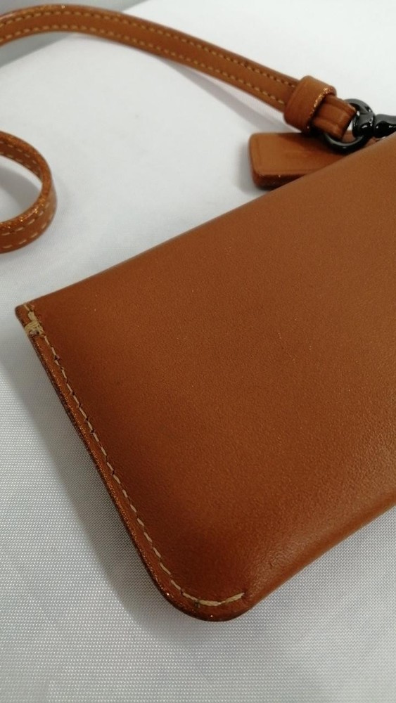 Coach 21086 Brown Leather Card Pouch