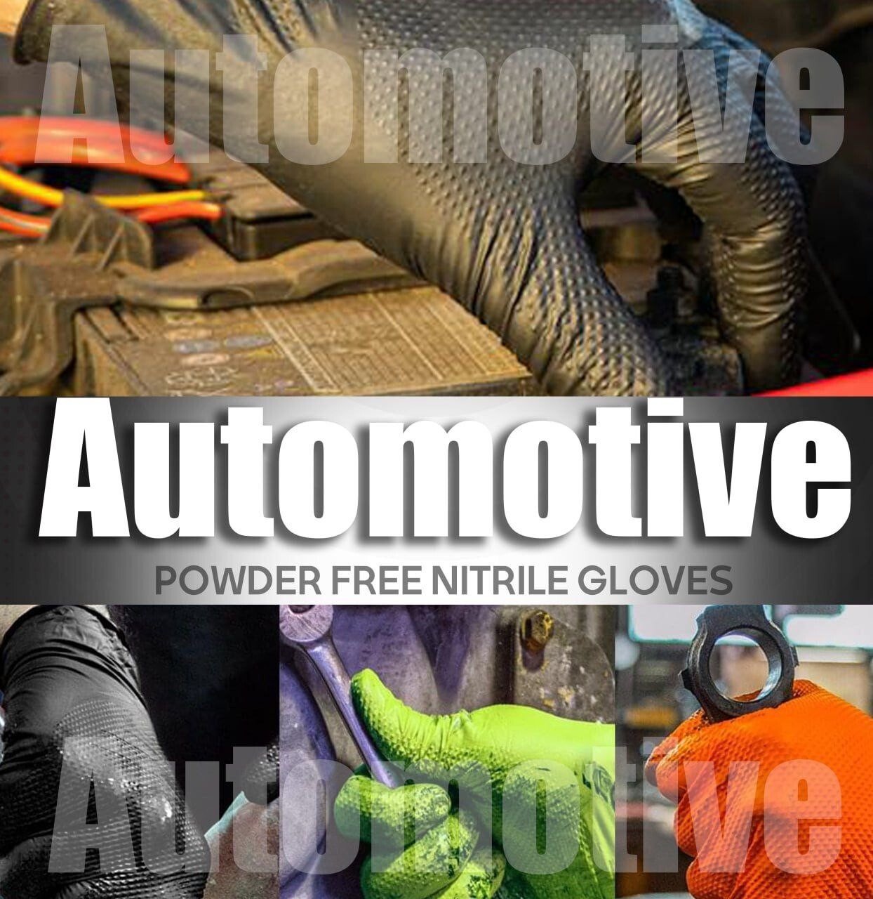 GLADES™ 8 Mil Heavy Duty Nitrile gloves Diamon Texture Indutrial Mechanic Gloves