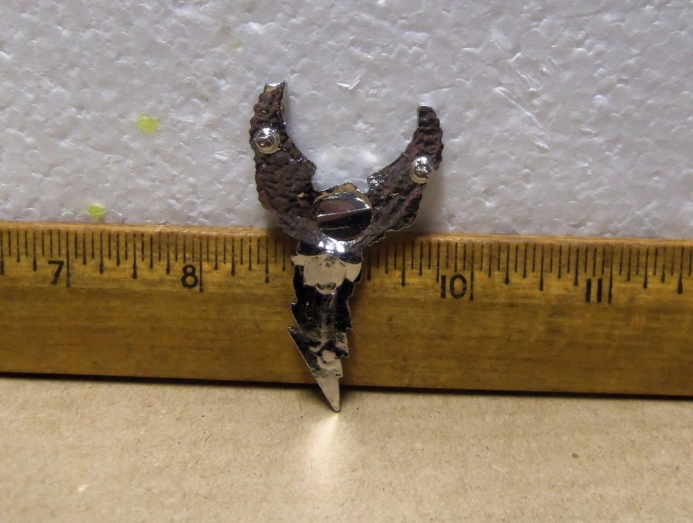 Large Desert Storm - Red, White & Blue Lightning Bolt with Eagle Pin (NOS)