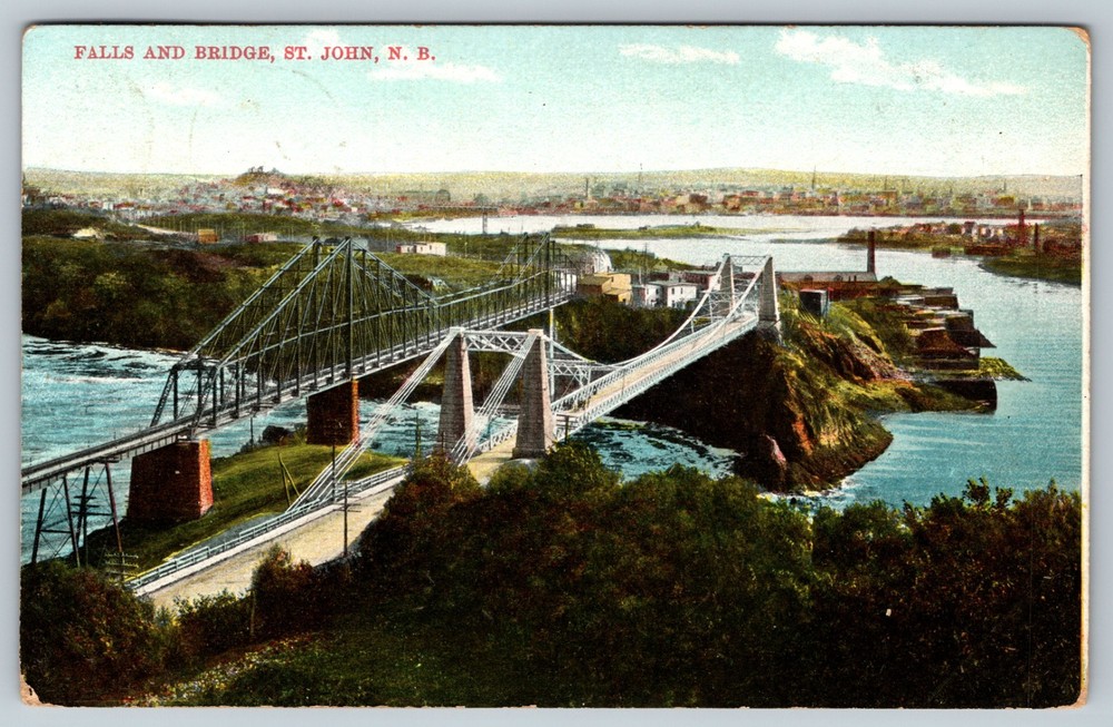 1908 Castalia New Brunswick Split Ring Cancel Cover Postcard