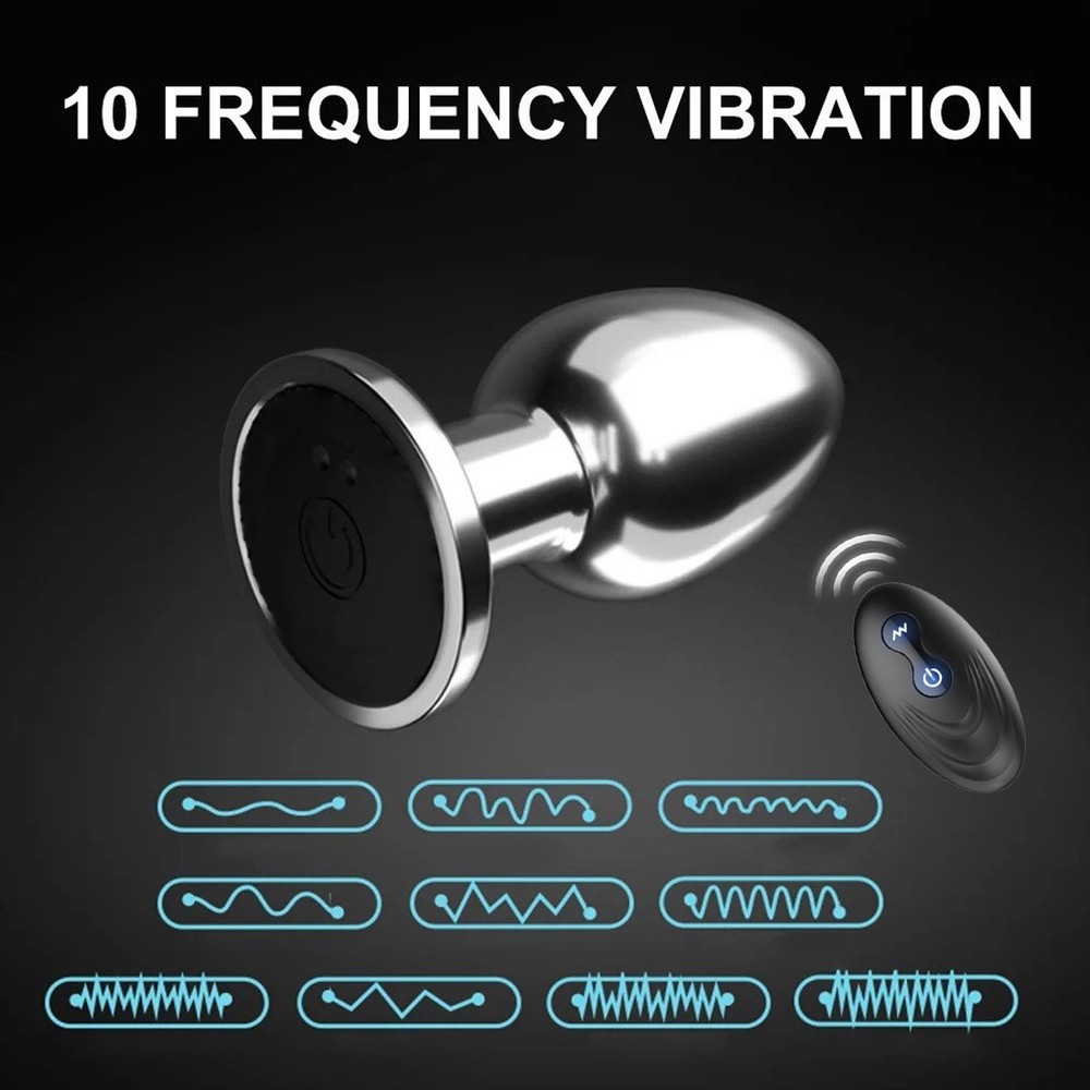 Remote Control Anal Plug Vibrator, 10 Modes Vibrating Butt Plug, Small Butt Plug