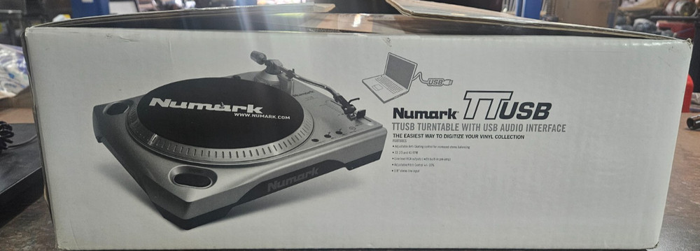 Numark TTUSB DJ Turntable With USB Audio Interface W Original Cables (Tested)