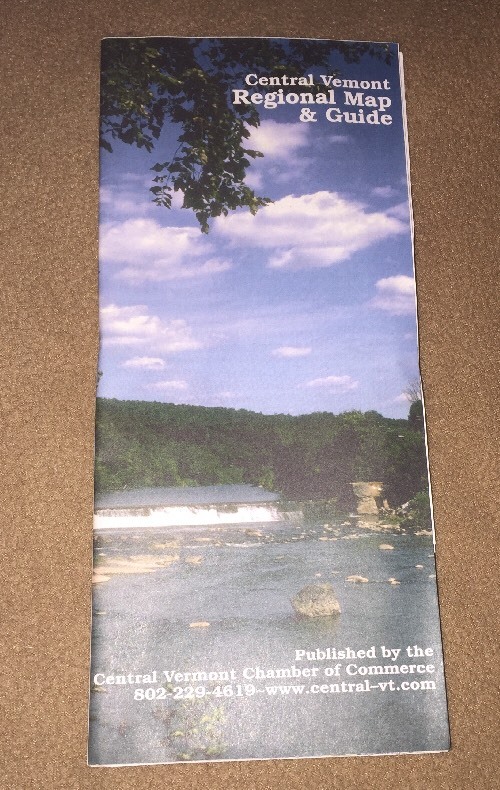 1998 Central Vermont Regional Map & Guide