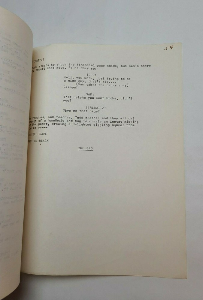 AMERICAN DREAM / Brian Cassidy 1981 TV Script, George Barrow "Crossing Patterns"