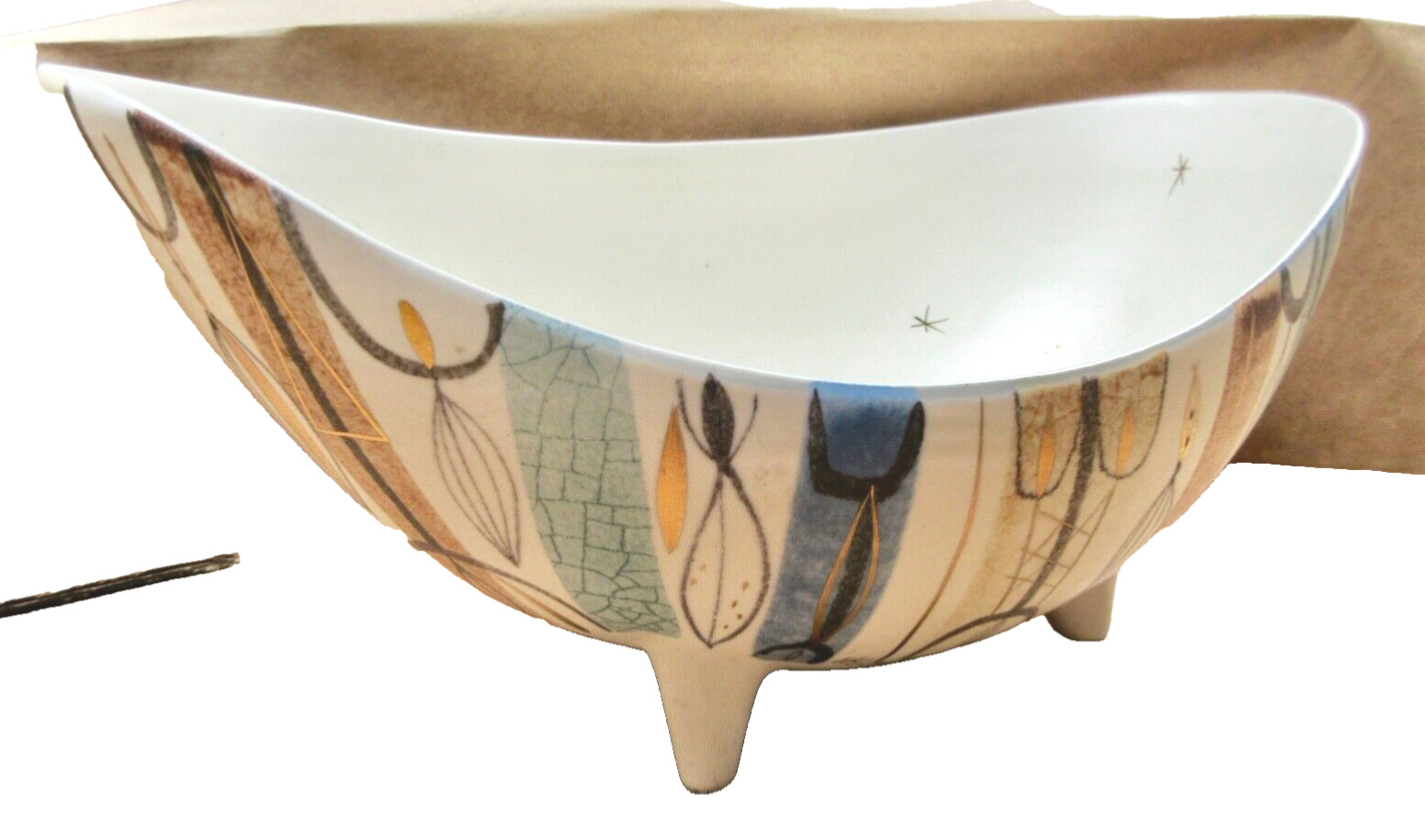 Sascha Brastoff MCM California Art Pottery - 10" Long - Mint Condition