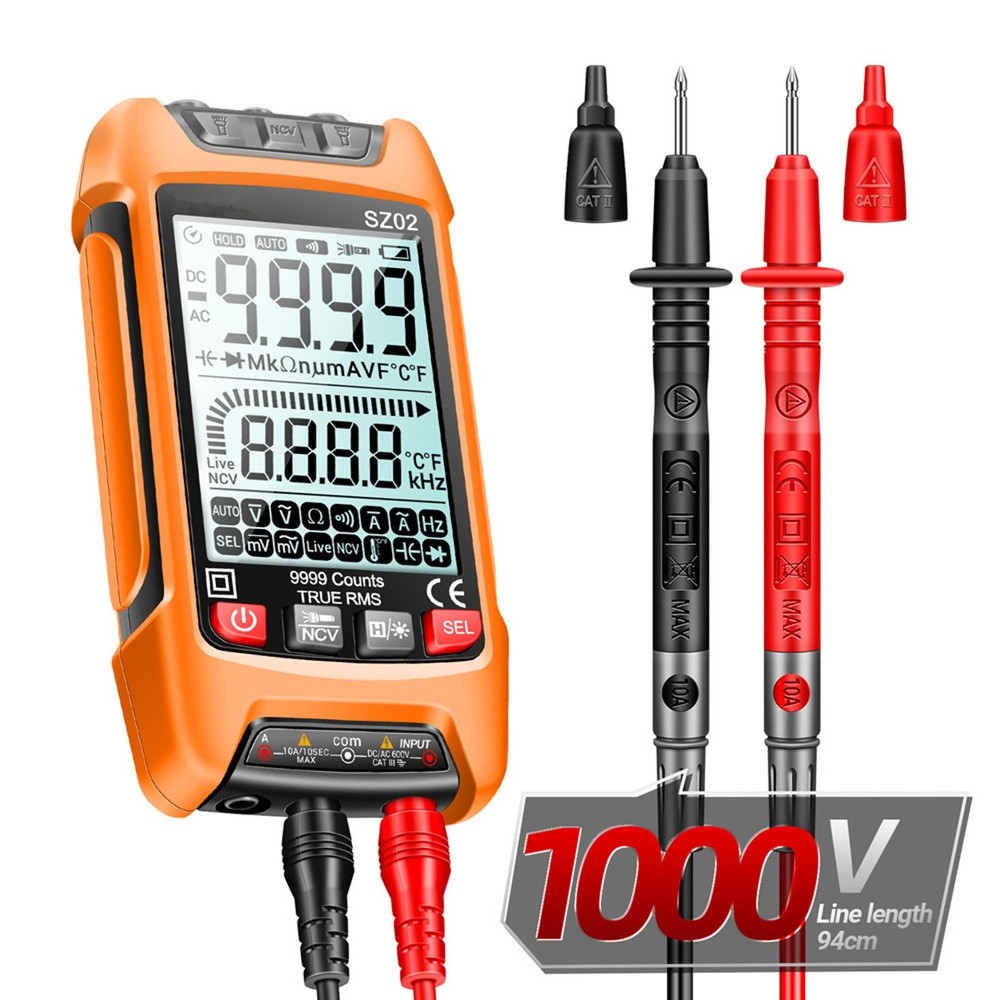 SZ02 Digital Multimeter 9999 Counts True RMS Auto Electrical Capacitance Meter//