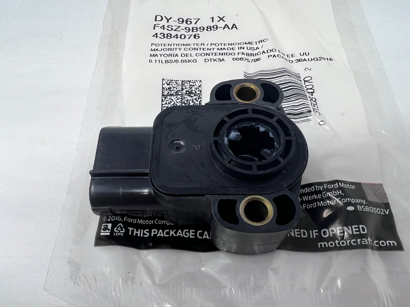 New OEM Motorcraft DY967 F4SZ-9B989-AA Throttle Position Sensor TPS