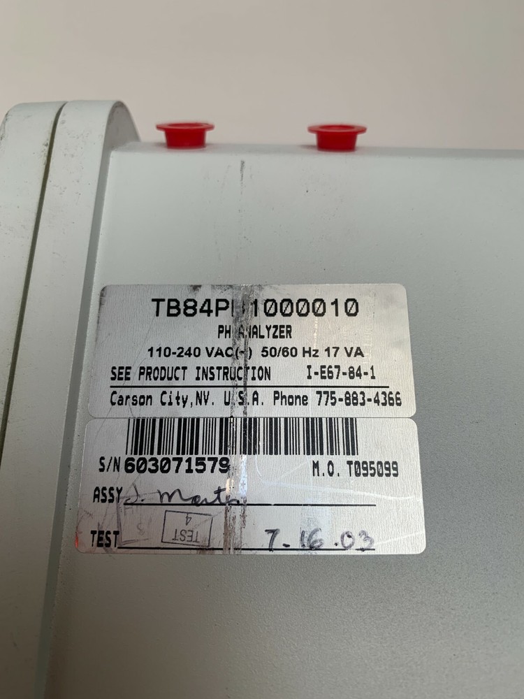 ABB TB84PH1000010 PH Analyzer TB84