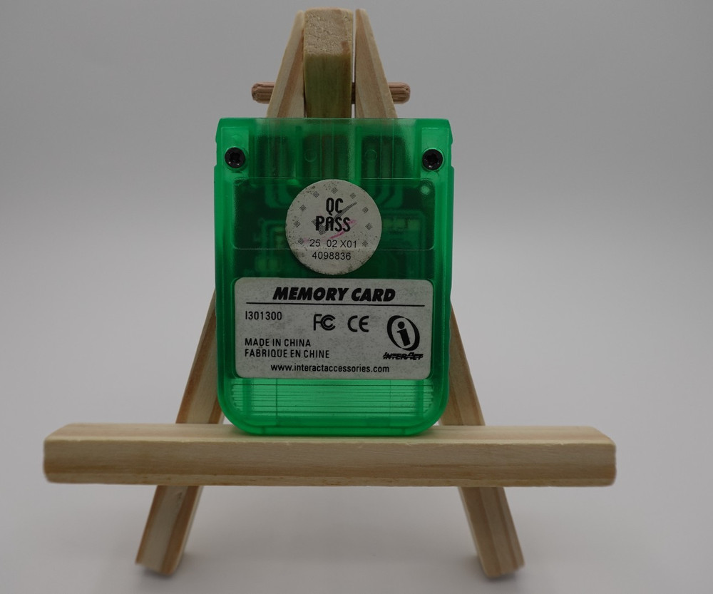 PlayStation one memory card Interact 1 Mb 15 Blocks Translucent green