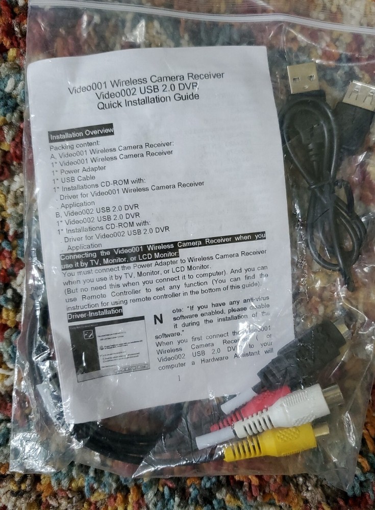 Wireless Camera Receiver USB 2.0 DVR