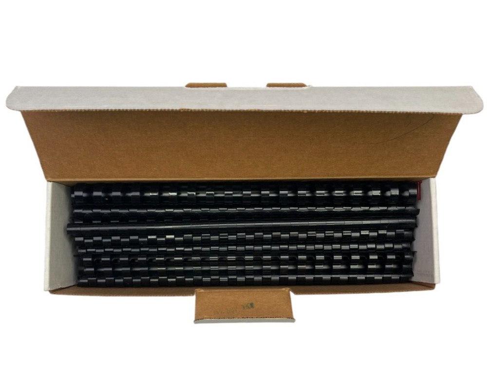 Ibico Black Plastic Binding Combs/Spines 3/8" Holds 55 Sheets