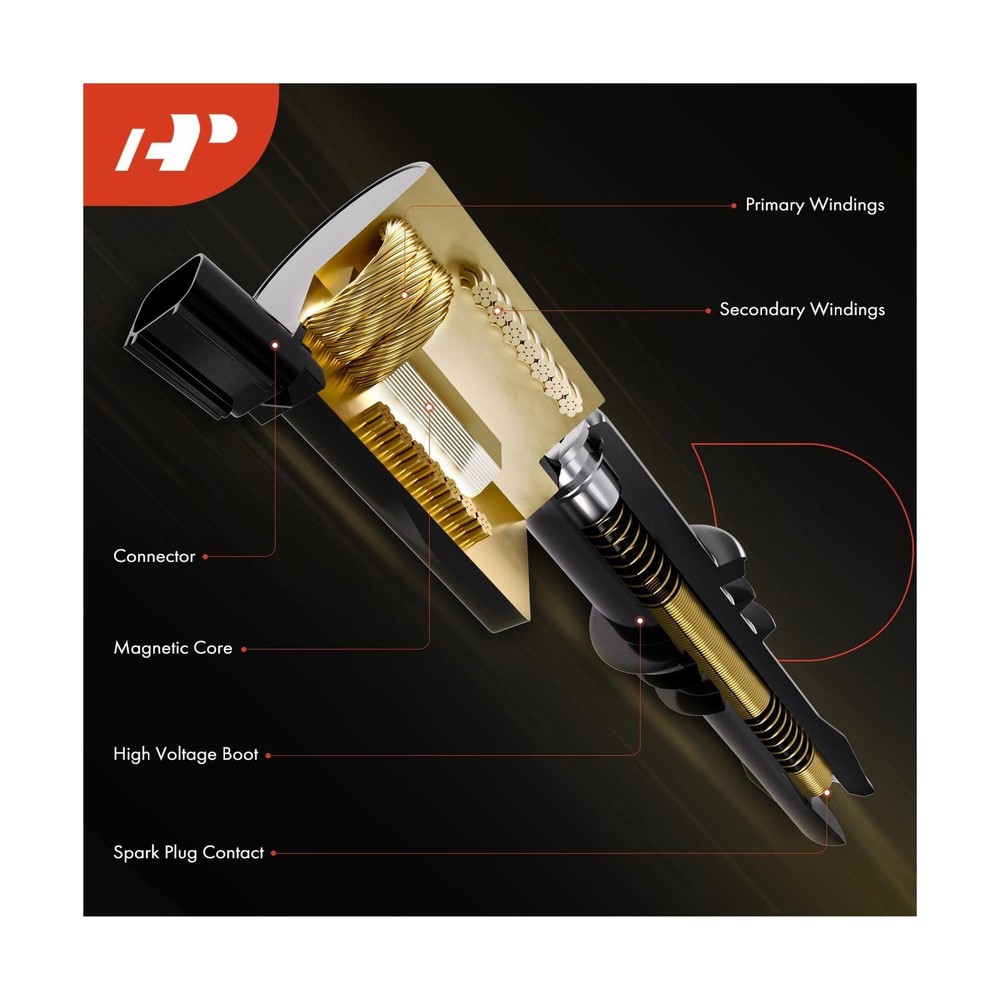 A-Premium Engine Ignition Coil Pack Compatible with Dodge Ram 1500 2500 3500,...
