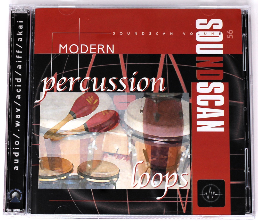 USB Soundscan 56 Modern Percussion Akai Sample/Sound Library/Sampling 2 CD 1990s