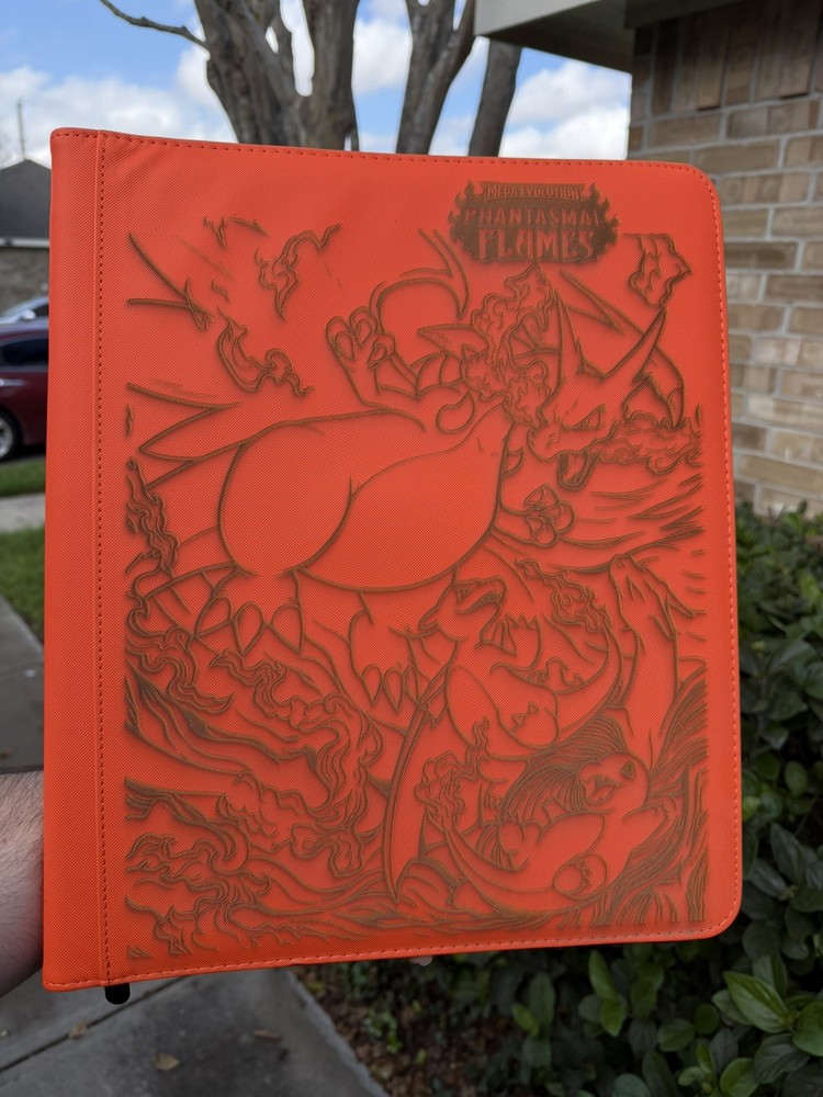 pokemon Laser Engraved Mega Charizard X Ex Top Loader (Made To Order)