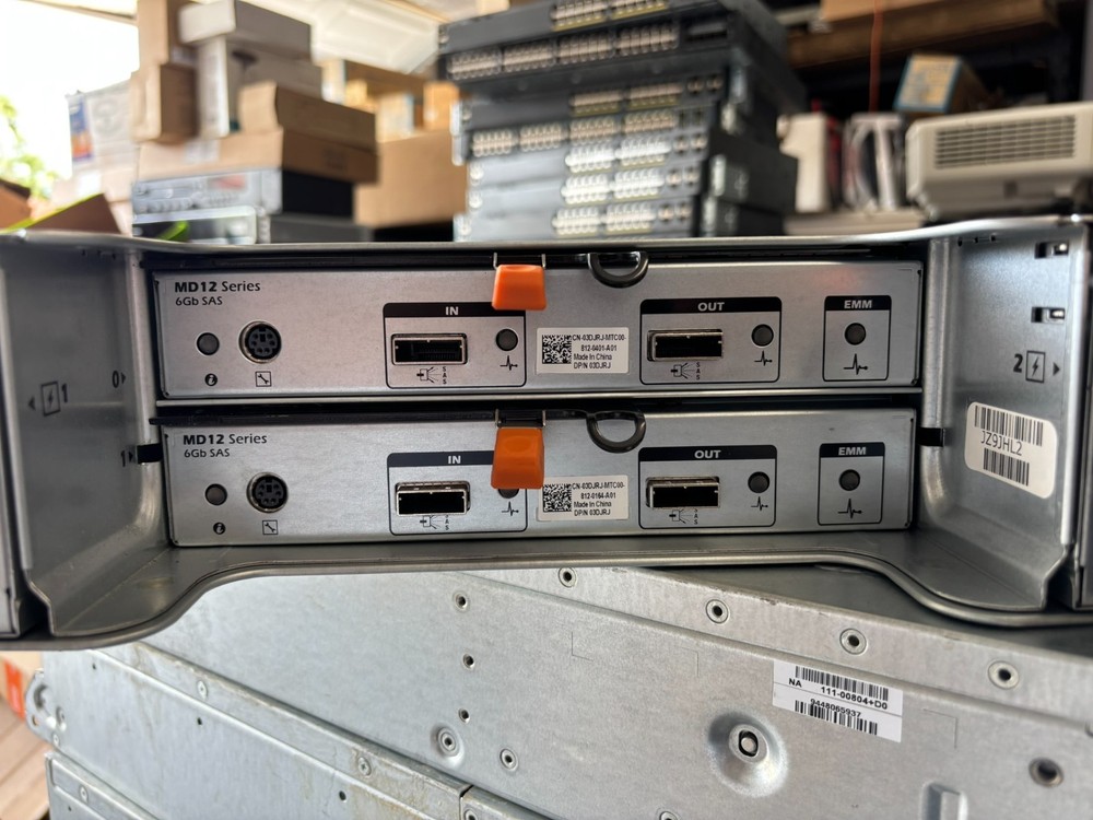 Dell PowerVault MD1200 E03J Storage W/ 2x 600W PSU + 2x MD12 Controller Module