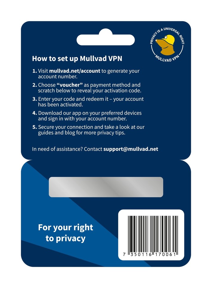 Mullvad VPN 6 Month 5 Device License Key Subscription