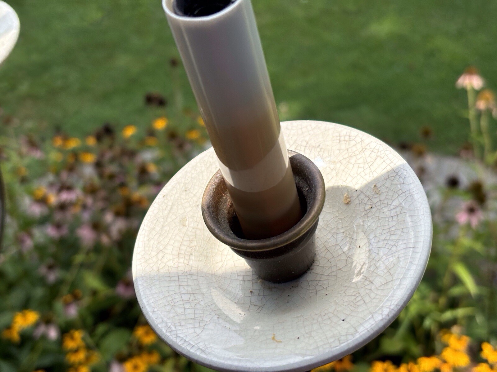 French hand painted 6 arm Porcelain Chandelier from the 20-40s