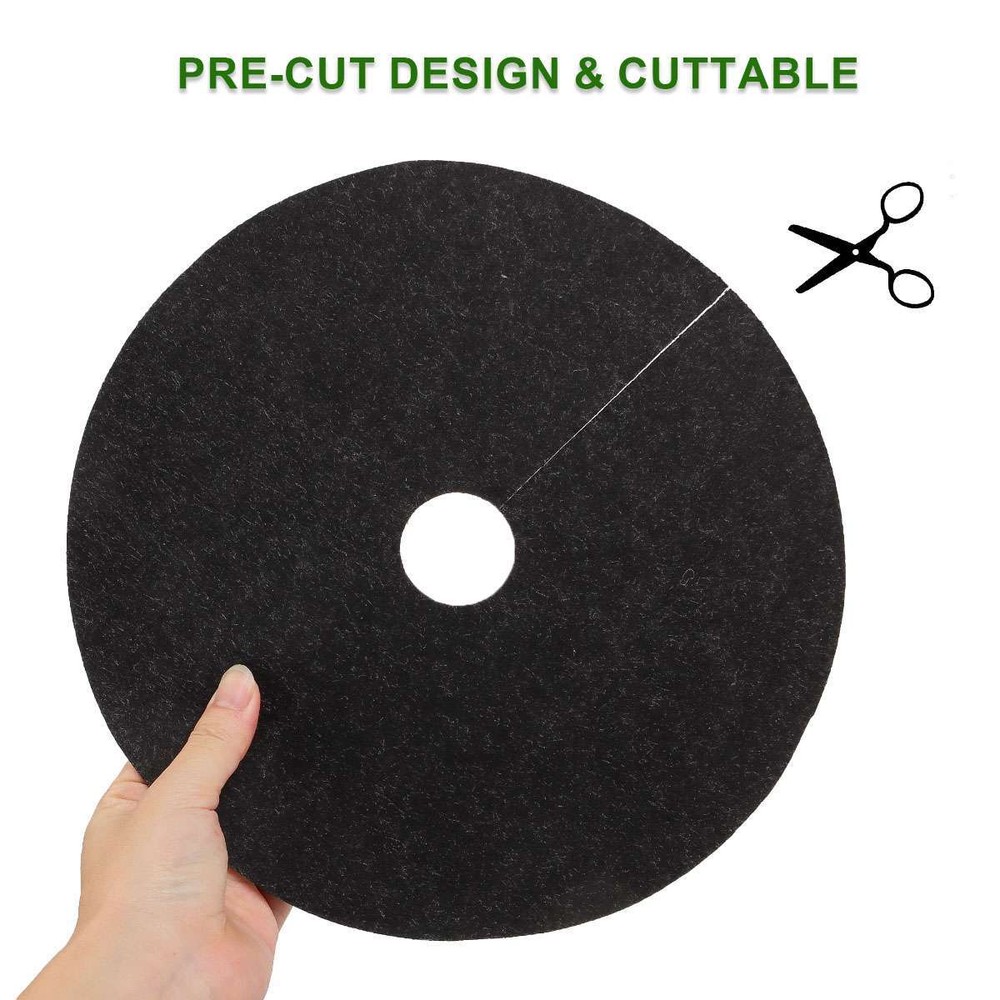 12Pack/15-32cm Mulch Ring Tree Protector Mats Disc Shrub Tree Guard Weeding Pads