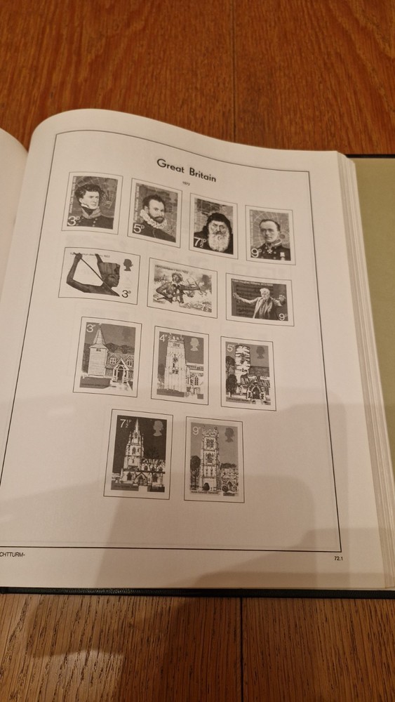 Great Britain Light House 1837-1986 Illustrated Stamp Album Pages. See details