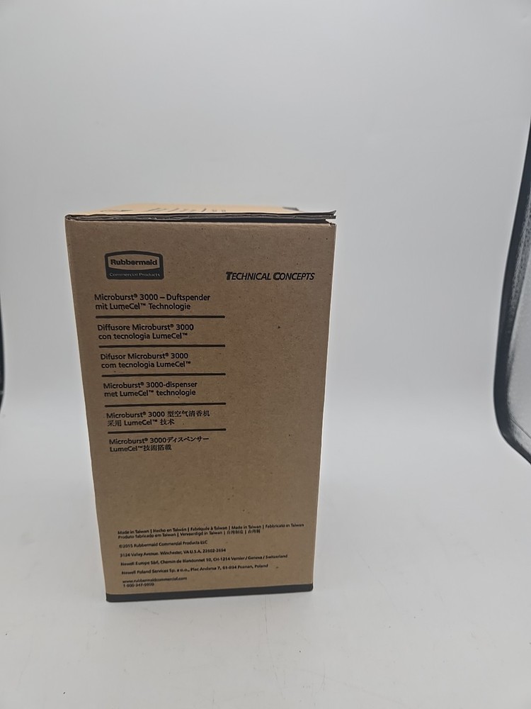 Rubbermaid Microburst 3000 Dispenser with LumeCel Technology, Black