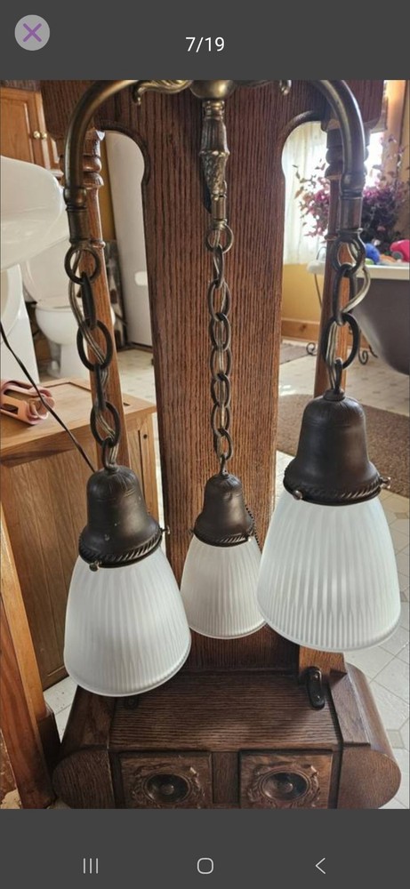 Antique Oak Colonial Revival Light Pick Up Only