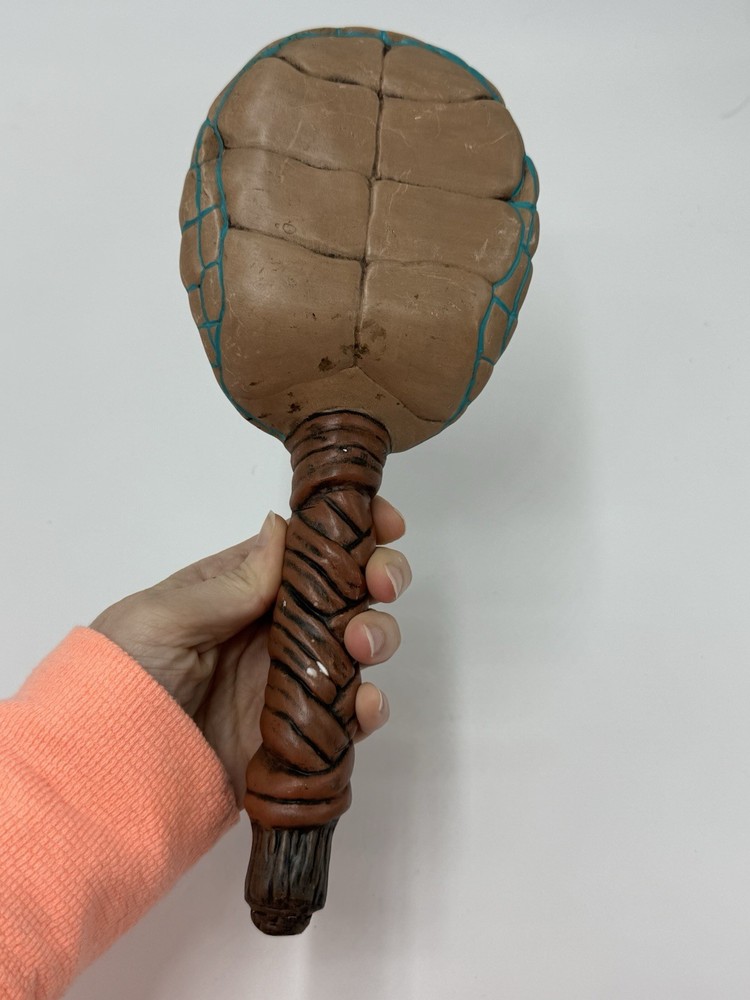 Ceramic Native American Design Turtle Rattle Hand Painted Decor Unique