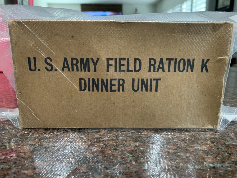 Vintage WW2 US Army Field Ration K Dinner Unit. Complete Dinner Unit.