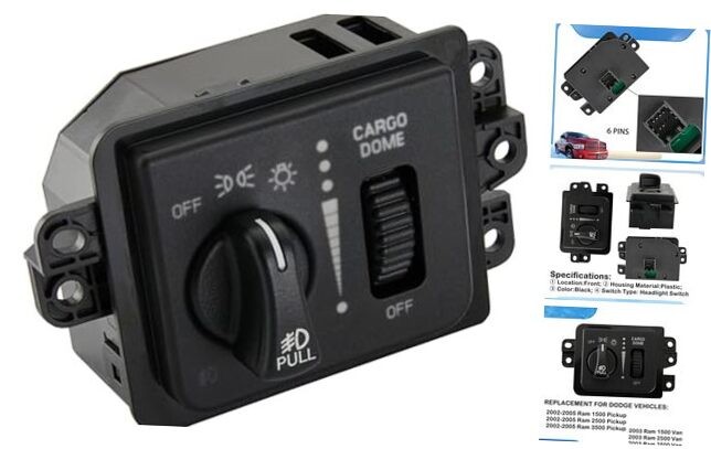 Dodge Ram 1500 2500 Headlamp Dimmer Switch - 56045537AB