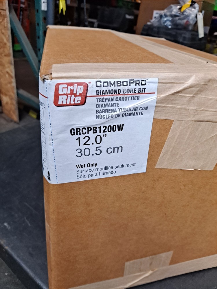 New GripRite GRCPB1200W 12" Diamond Core Bit