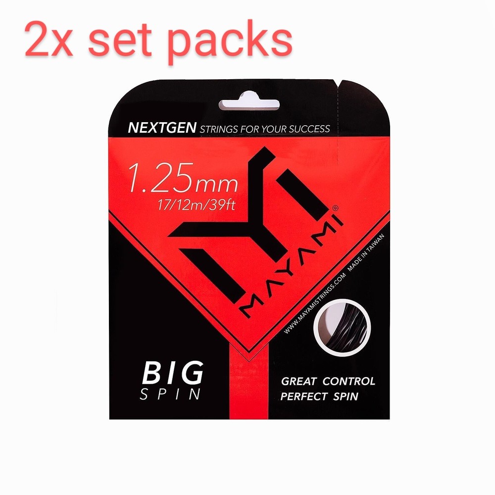 (2x Set Packs) Mayami Big Spin tennis string set