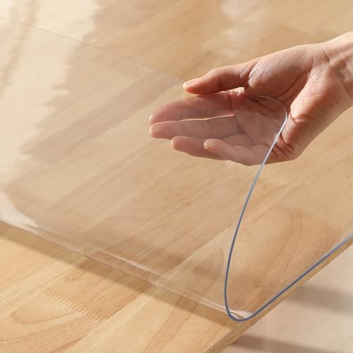 Clear Plastic Dining Table Protector 48" x 22" New Clear Dining Table Protector