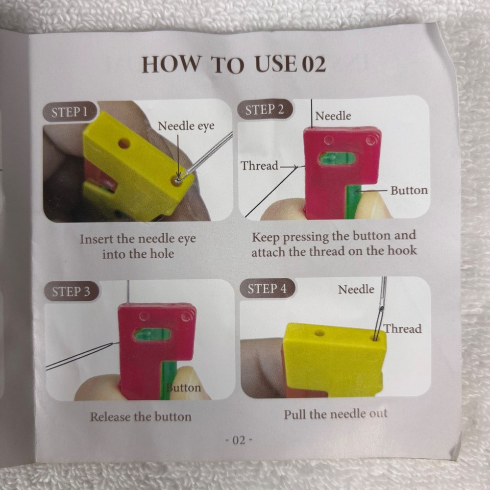 Lot of 5 Plastic Automatic Needle Threader Tool for Sewing Crafts