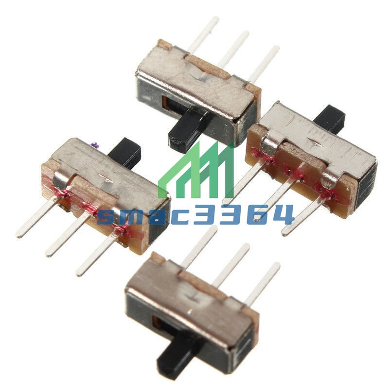 20PCS 3Pin SS12D00G3 2 Position SPDT 1P2T PCB Panel Mini Vertical Slide Switch