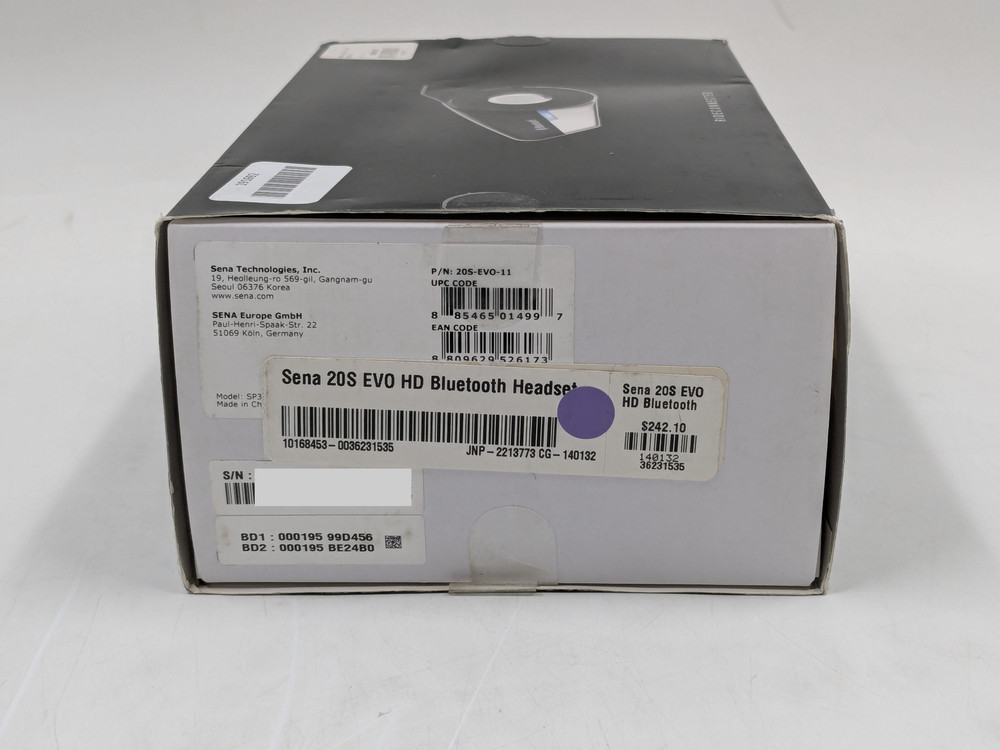 Sena 20S Evo Single Pack Motorcycle Communications System SP38