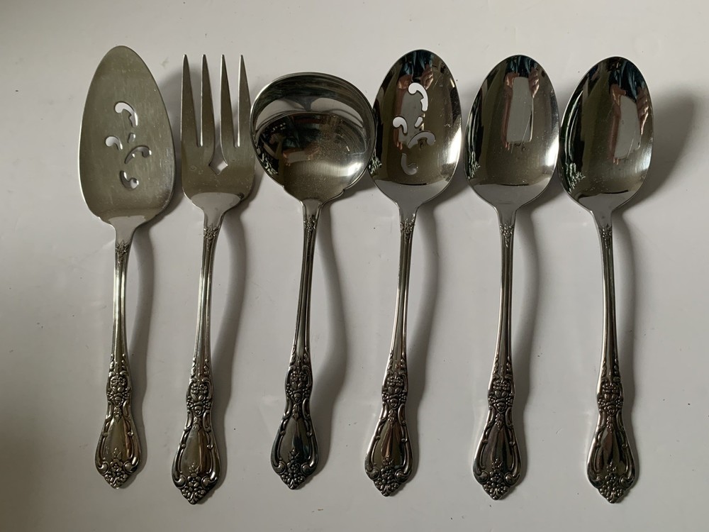 Oneida Kennett Square Distinction Deluxe HH Stainless Flatware 6 Serving Pieces