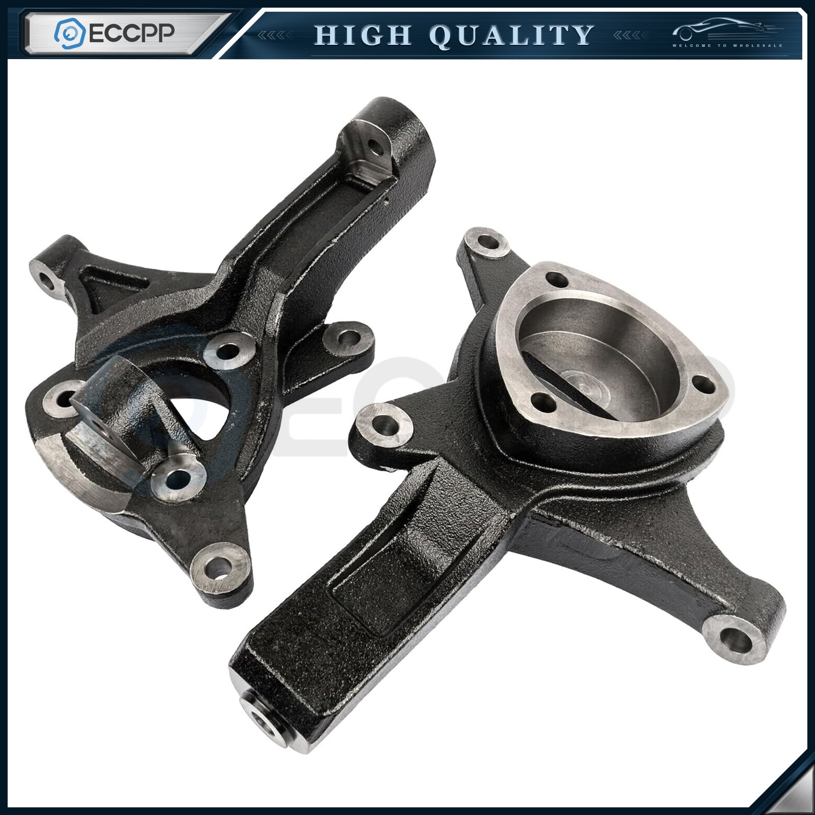 Pair 4.5" Lift Spindles For Chevy Silverado 1500 GMC Sierra 1500 2WD 2007-2017