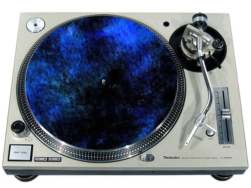 Slipmat Scratch Pad Felt for 12" Turntable LP DJ Record Player TEXTURE DARK 3