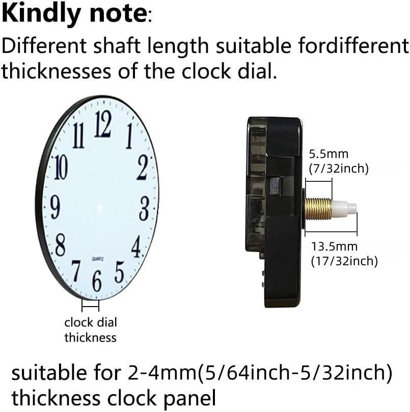 Quartz Clock Mechanism Replacement Battery Operated Silent Clocks Kit Include...