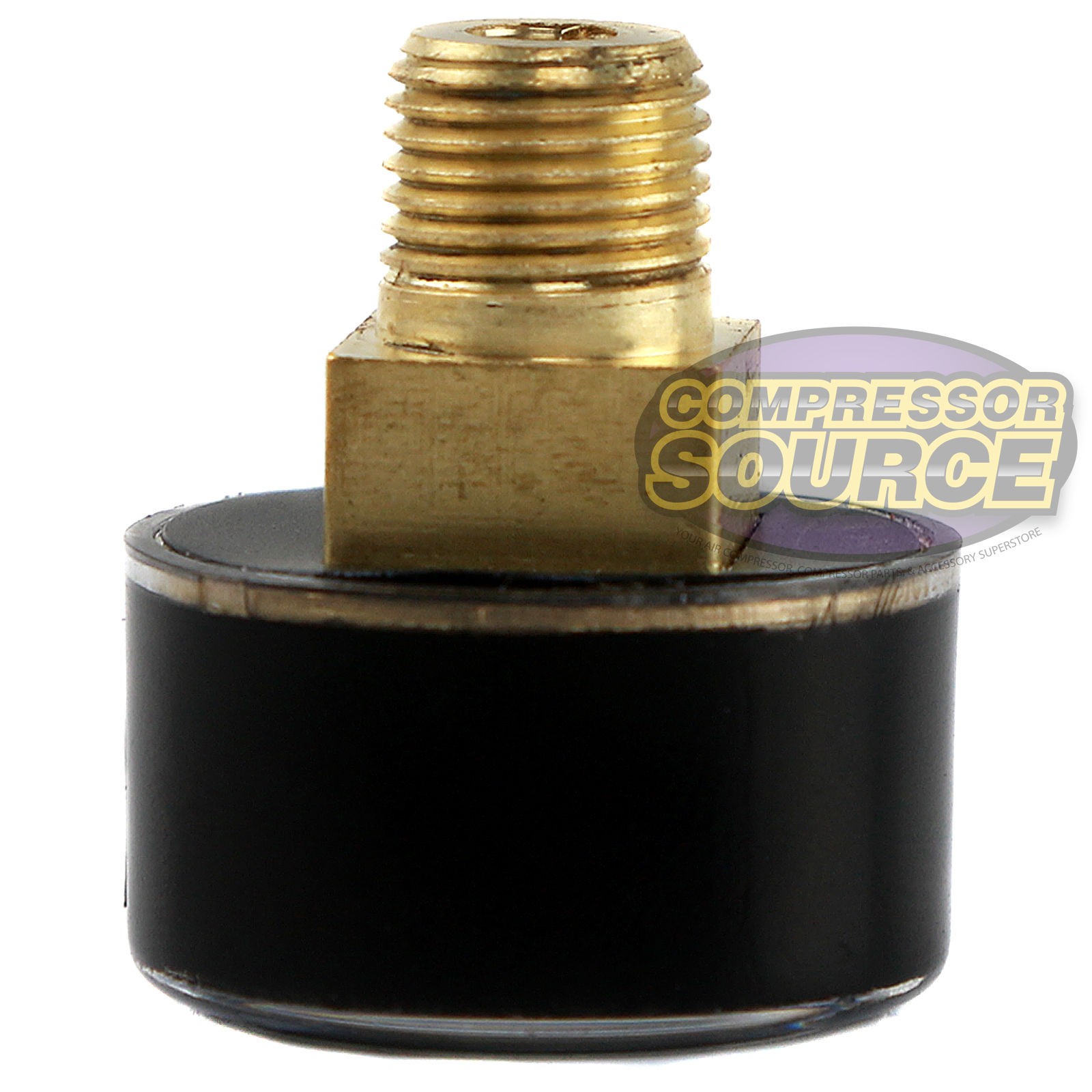 1/8" MNPT Mini/Micro Air Pressure Gauge 0-60 PSI 1" Face CBM Center Back Mount