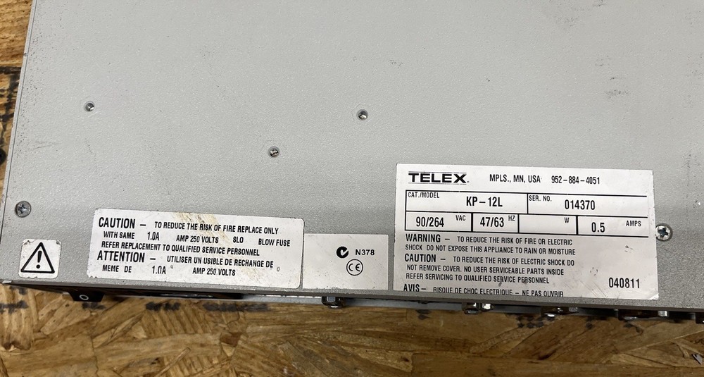 UNTESTED RTS Telex KP-12L 12 Position Key Panel Intercom System