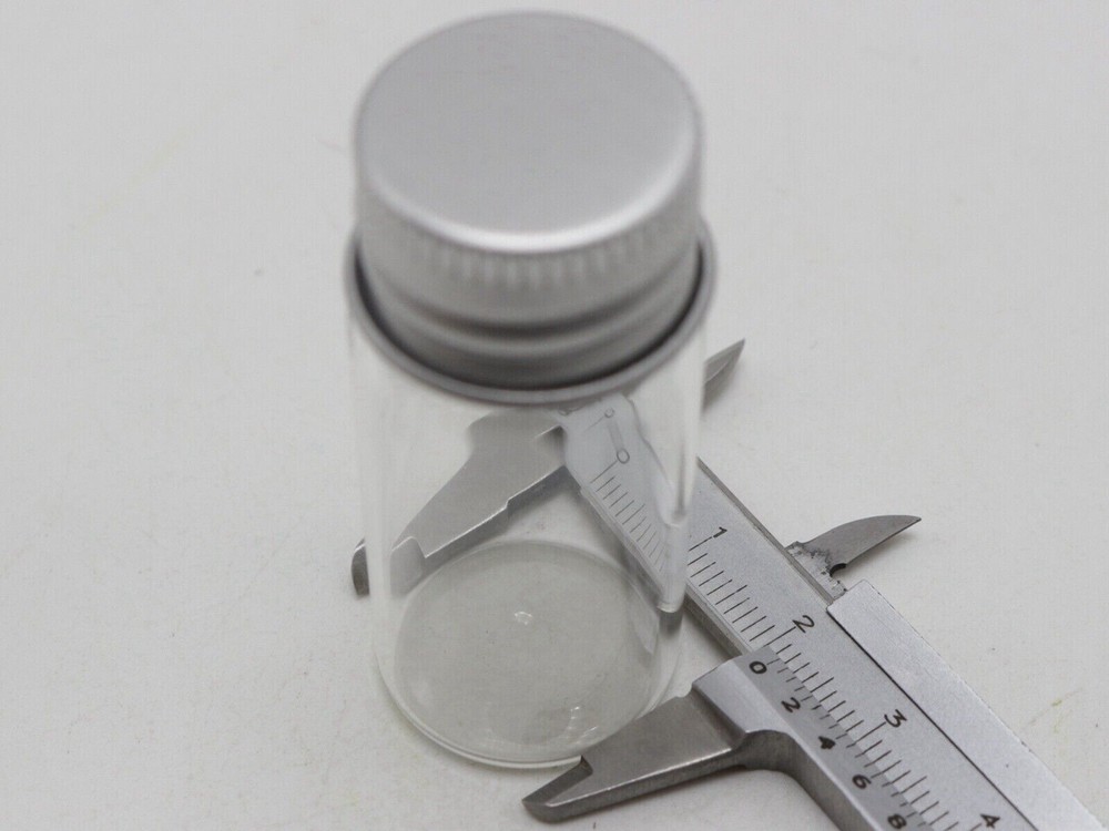 5 Empty Small Glass Storage Bottles Vials with Screw Cap 10ml(22X50mm) Mini Jars