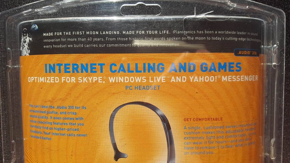 PLANTRONICS AUDIO 310 PC HEADSET Compatible With Windows From 2007 - NEW