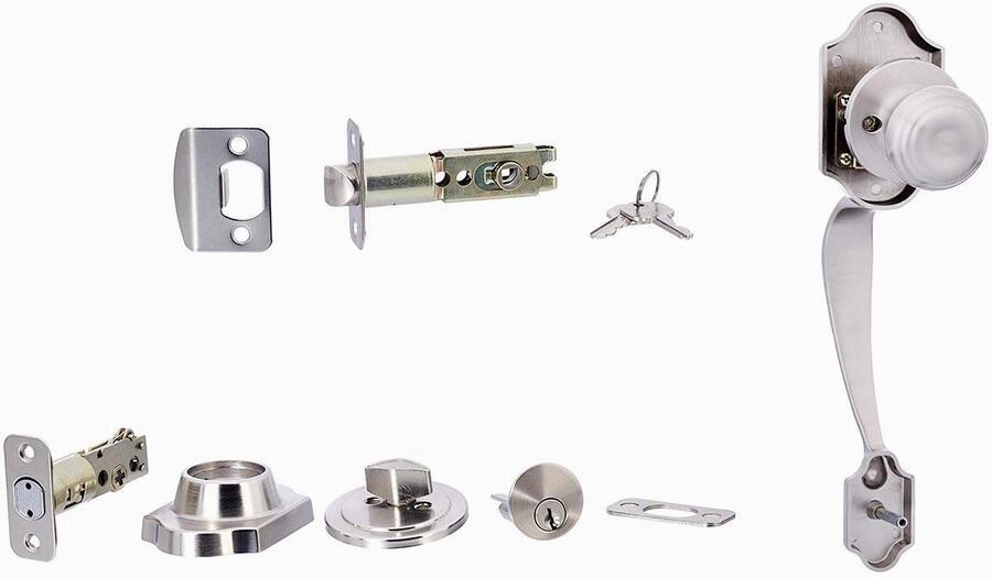 Amazon Basic Exterior Handle Set With In Satin Nickel AB-DH544 SN