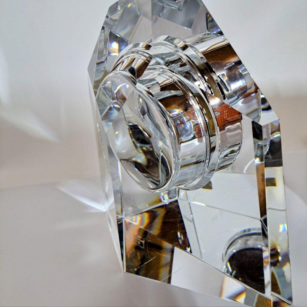 [Antique] HOYA/Hoya Crystal Clock Interior Object Retro