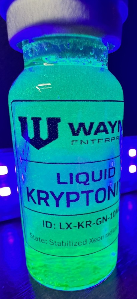 Glowing Liquid Kryptonite 10ml Prop vial by Wayne Enterprises