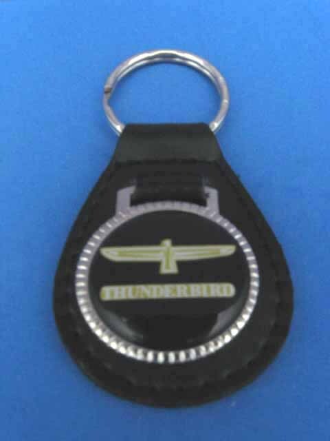 THUNDERBIRD BLACK LEATHER KEYRING KEYFOB #023 BLACK